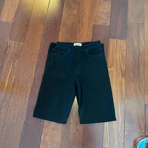 Black flare high rise jeans